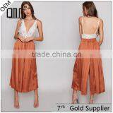 Newest Spring Summer Satin Wide Leg Floaty Pants for Women thumbnail-1