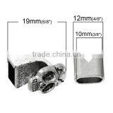 Hook Clasps Bracelet End Bar With Slider For Leather Bracelet Skull Halloween Antique Silver 19mm X13mm 13mm X12mm thumbnail-2