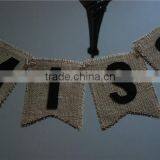 Burlap Felt Rustic Bunting Bridal Shower , Bridal Shower Favors, Bridal Shower Decoration thumbnail-3