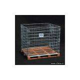 Wire Mesh Container With Wooden Pallet thumbnail-1