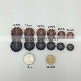 Cloth Coat Black Deep Coffee Color Copy Horn Buttons thumbnail-3