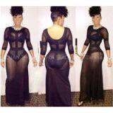 FASHION SHEER LONG DRESS