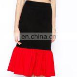 2014 A/W Fashion Midi Skirt With Peplum Hem thumbnail-3