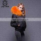 2017 New Down For The Winter Mens Pilot Orange Fur Bomber Jacket thumbnail-5