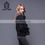 Woman Black Custom Pullover Sweater With a Lot Fox Fur Ball thumbnail-2