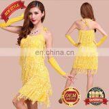 BestDance Dance Dress Latin Tassel Sequin Fringe Flapper Dress Ballroom Latin Dance Dress thumbnail-1