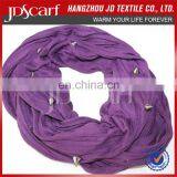 Scarf Accessories Jewelry Solid Color With Rivet Scarf Jewelry thumbnail-2