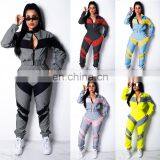 Wholesale Autumn Fashion Custom Women Two Piece Set Outfits Fitness Jogging Tracksuits thumbnail-3