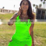 2020 New Arrivals Best Sellers Women Casual Dresses Ladies Sleeveless Casual Dress With Hole Women Summer Dresses thumbnail-3