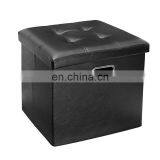 Fabric PU Ottomans Storage Ottomans Folding Stool for Shoes Fabric Foot Stool thumbnail-4