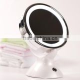 Battery supply Lighted Double side 360 degree rotating makeup mirrors