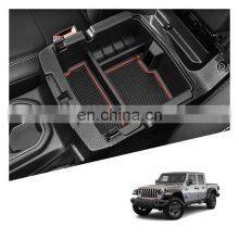 Interior Accessories Parts Silicone Armrest Rest Storage Box Center Control Console Organizer Tray For Jeep Gladiator Jt 20-21