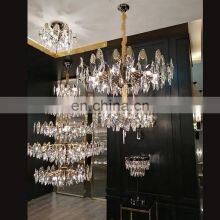 Hight Quality Large European Gold Traditional Maria Theresa Stainless Steel Crystal Chandelier for Hotel Project thumbnail-5