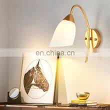 Modern Wall Lamp Hotel Home Living Room Bedroom Stair Corner LED Wall Light Gold Glass Lamp Shade Headboard Wall Lamps thumbnail-5