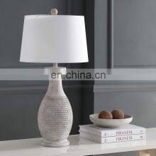 Hot Sell American Vintage Table Lights for Living Room Hotel Home Decoration Top White Pot Ceramic Table Lamp thumbnail-4