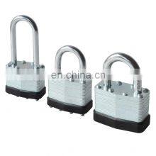 Hardened Steel Shackle Brass Cylinder Long Shackle Lock With Keys Laminated Padlock thumbnail-4