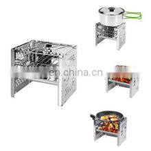 Lightweight Folding Camping Stove Wood Portable Steel Wood Burning Stove thumbnail-1