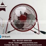 usb metal desk fan red color