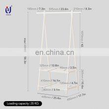 With Best Quality Steel Garment Rolling Racks Heavy Duty Adjustable Clothes Rail thumbnail-2