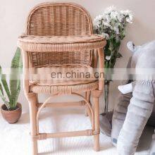 High Quality Rattan Feeding Chair Kids Rattan Doll High Chair With Movable Desk Best Price Vietnam Manufacturer Wholesale thumbnail-3