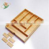 Multifunctional and Practical Bamboo Extensible Kitchen Utensils Cutlery Drawer Organizer Quality Choice thumbnail-5