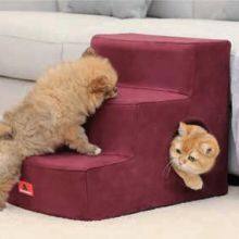 Premium Three Tier Pet Stairs With Bamboo Charcoal PU Foam thumbnail-2