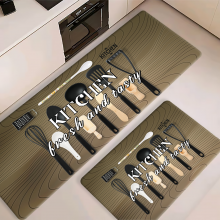 Durable PVC Foam Non-slip Kitchen Cook Style Anti-Fatigue Rugs Kitchen Anti-Fatigue Mat thumbnail-1