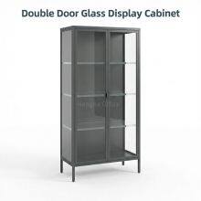 Tiny Scene Display Case for Diorama and Miniature Landscape Collection / Single-Door Glass Cabinet Ventilation Holes 5'3