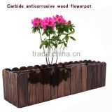 Wooden Planter/Wholesale cheap wooden box flower pots