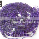 Wholesale Natural African Amethyst Smooth Cube Beads