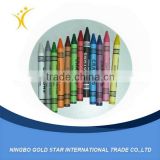2015 new design customized LOGO colorful plastic wax Crayons