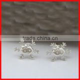 Factory wholesale cheap pure silver jewelry Chirstam design snowflake stud earring