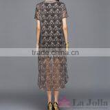 2016 Summer Fashion Ladies Flower Printed Chiffon Grace Short Sleeves T-shirt 140 thumbnail-3