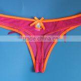 Satin Bow Sexy Lace Panty,pink Women Thong Ubderwear thumbnail-6