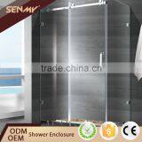 China Manufacturer Frameless Sliding French Shower Enclosure