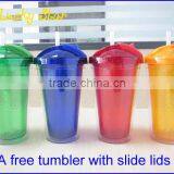 BPA Free AS Tumblers Cups With Slide Lids and Silicone Straw FDA Standard thumbnail-2