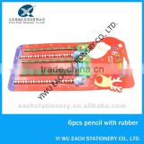 6 pcs christmas stationery sets with rubber top