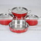 7Pcs High Temperature Coating Stainless Steel Cookware