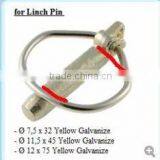 Linch Pin Lynch Spring Pin Yellow Galvanized thumbnail-1
