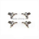 Antique Silver Flying Hummingbird Charms