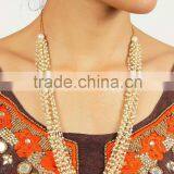 Indian Bollywood Pearl Beads String Necklace Set Ethnic Fashion Jewellery thumbnail-2