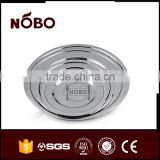 stainless steel round pudding plate circle tray