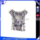 China Blue Peplum Top thumbnail-1