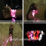 flash nylon led shoe lace with led lighting shoe lace