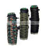 Survival Kit Paracord Bracelet Flint Fire Starter With Compass thumbnail-3
