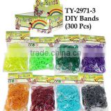2014 hot selling new designs colorful cheap rubber silicone crazy Diy loom bands sets
