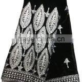 Wholesale Olive Green African Velvet Lace Polyester Velvet Fabric thumbnail-2