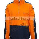 100% hot sale half zipper flourescent safety wear