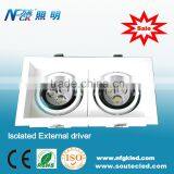 Fashion design double head ceiling downlight 3x2w led ceiling lamp high power ceiling bean gall light