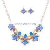 Resin alloy flowers wholesale african costume jewelry set 2015